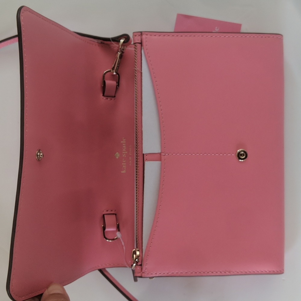 NWT Kate Spade Small Flap Wallet on A String Bag - Picture 3 of 5